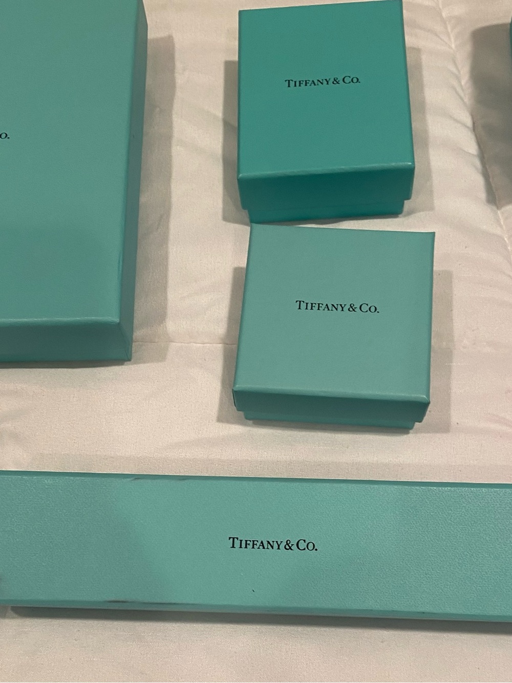 Tiffany & Co. Robin's Egg Blue Jewelry Box Collection-6 boxes ( 2 w/ velvet box) - Picture 5 of 13
